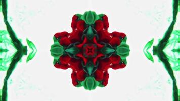 Wunderbare Kaleidoskophintergründe, die aus bunter Tintenfarbe erstellt wurden video