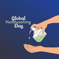 global handwashing day post design vector