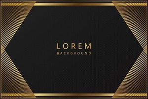 Luxury Black Background With a golden color frame vector