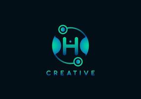 Initial Letter H Technology Logo vector