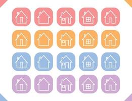 House and Home Outline Icon vector