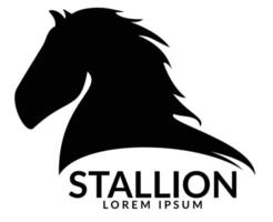 gallant stallion head logo vector