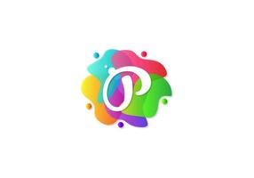 Letter P Logotype Gradient Colorful, Logo Template Design Vector. vector