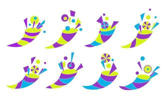 Cornucopia. A set of abstract elements vector icons