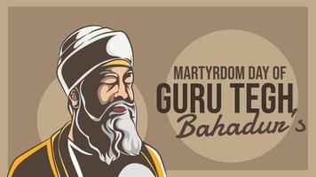 vector de gurú tegh bahadur