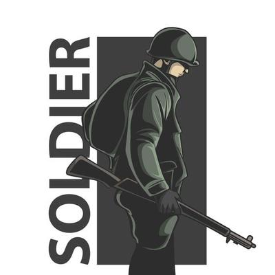 Soldier army vector
