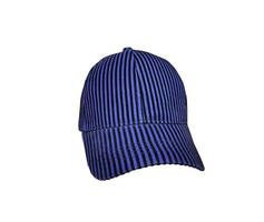 Black and Blue Stripes Baseball Cap isolated on a white background photo