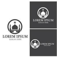 Mosque icon and symbol vector template