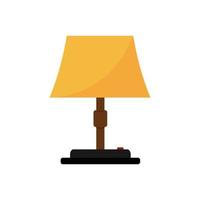 Table lamp flat style vector illustration.