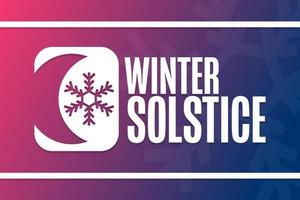 Winter Solstice. Holiday concept. Template for background, banner, card, poster with text inscription. Vector EPS10 illustration.