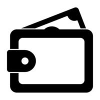 Notecase icon, vector design of wallet