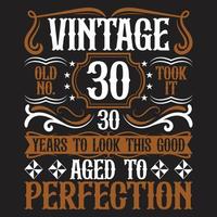 Vintage Birthday typography T-shirt Design vector
