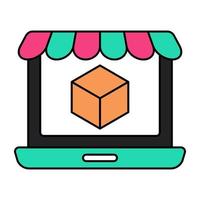 Perfect design icon of online shop vector