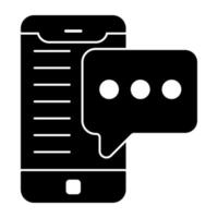 Vector design of mobile chat