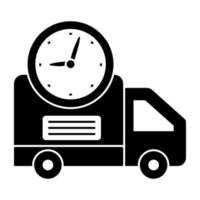 Trendy vector design of on time delivery