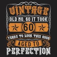 Vintage Birthday typography T-shirt Design vector