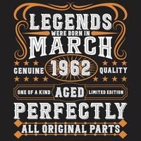 diseño de camiseta de tipografía de cumpleaños vintage vector