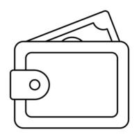 Notecase icon, vector design of wallet