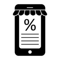 Trendy vector design of mobile discount