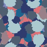 Modern fantasy messy geometric shapes seamless pattern. Infinity abstract card, layout. Creative background with geo shapes. Textile, fabric, wrapping paper. vector