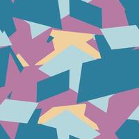 Modern fantasy messy geometric shapes seamless pattern. Infinity abstract card, layout. Creative background with geo shapes. Textile, fabric, wrapping paper. vector