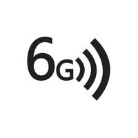 6G internet icon vector