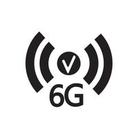 icono de internet 6g vector