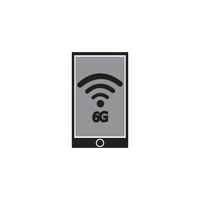 6G internet icon vector