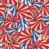 Modern striped doodle fantasy messy geometric shapes seamless pattern. Infinity abstract card, layout. Creative background with geo shapes. Textile, fabric, wrapping paper. vector