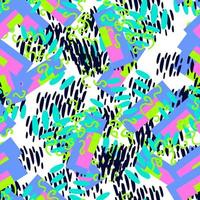 Fantasy messy freehand doodle geometric shapes seamless pattern.  Infinity ditsy scribble abstract card, layout. Creative background. Textile, fabric, wrapping paper. vector