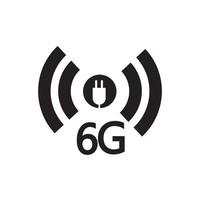 6G internet icon vector