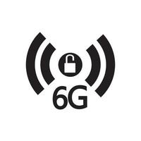 6G internet icon vector