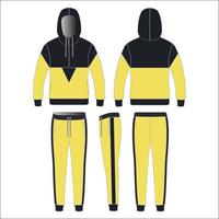 Sweatsuit design hoodie and trousers vector