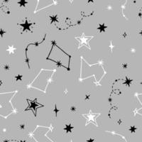Seamless pattern of night starry sky vector