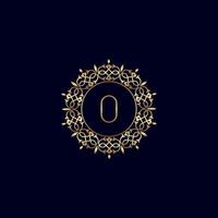 O GOLD ORNATE ROYAL LUXURY LOGO vector