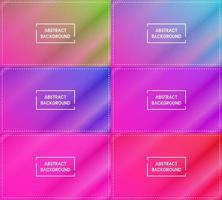 six shining gradient collection with frame. abstract, modern and color style. green, blue, purple, red and pink. great for background, copy space, wallpaper, card, cover, poster, banner or flyer vector