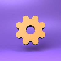 Gear icon. 3d render illustration. photo