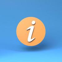 Information icon. 3d render illustration. photo