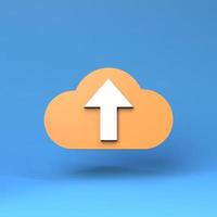 Cloud storage icon. 3d render illustration. photo