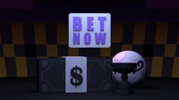 Betting banner. Sports betting. 3d render illustration. photo