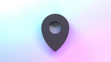 Geolocation tag icon. 3d render illustration. photo