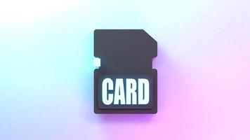 Flash card icon. 3d render illustration. photo