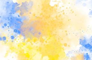 fondo de acuarela amarillo y azul para fondos de texturas y diseño de banners web vector