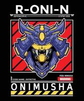 Onimusha Ronin Robot Samurai vector