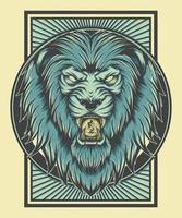 Lion Head Mascot Illustration vector