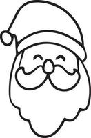 Santa simple design made with a pen and some graphite elements vector