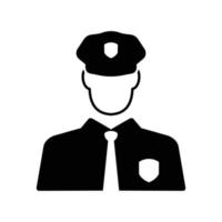 icono plano de policía vector