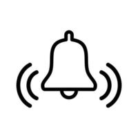bell alarm outline icon vector