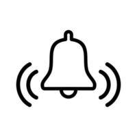 bell alarm outline icon vector