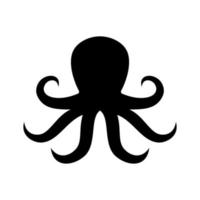 icono de estilo plano de pulpo vector